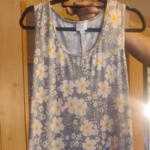 LuLaRoe grey and yellow summer dress